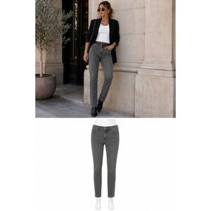 AG Adriano Goldschmied The Prima Jeans Women's 27R Gray Olive Mid Rise Cigarette